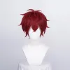 Wigs Ensemble Stars Cosplay Amagi Hiiro Wig Red Ombre Synthetic Hair Halloween Carnival Role Play Wigs + Wig Cap