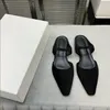 Luxury Designer Women Sandals Retro Baotou Muller Half Slipper Low Heel Slippers Summer New Square Headed Flat Heel Sandal