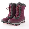 Fitnessschuhe Outdoor Kältebeständig Damen Wandern Winter High-Top Schneestiefel Wasserdichtes Leder Treeking Schuh Camping Jagd Sneaker