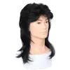 Synthetic Wigs Synthetic Mullet Wigs for Men Adult Funny Hair 80s Costumes Fancy Party Accessory Pop Rock Cosplay Daily Wear Heat Resistant Wig 240328 240327