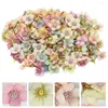 Decorative Flowers 50 Pcs Simulation Silk Flower Head Artificial Peonies Bulk Garland DIY Adornment