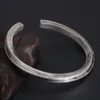 999 Sterling Silver Mobius Twisted Cuff Barcelets for Men and Women Vintage Viking Viking Jewelry 240305