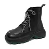 Boots Fashion Lace-up Mens Platform Casual High Top Ankle Men Chunky Streetwear Hip Hop Black Motorcycle Shoes