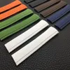 Watch Bands Brand Quality 21mm Rubber Watchbands For Aquanaut Series 5164a 5167a-001 Strap Band Belt Black Whtie Green187r