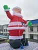 Partihandel 10MH (33 ft) Giant White Beard Uppblåsbar figurmodell med luftblåsare för julhelgdekoration eller reklam i butik
