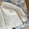Deer Jonmi – chemisiers beiges en coton brodé pour bébés filles, hauts à manches longues, de Style coréen, chemises décontractées pour enfants en bas âge, printemps, 240314