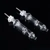 2mm Thickness Heaady Glass Nector Collector Quartz Nails Kits 10mm 14mm Male Joint Dab Straw NC12