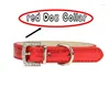 Dog Collars Pet Small And Medium-sized Collar PU Bright Leather Rhinestone Fashion Cat