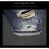 Mens rippade denimshorts fashionabla sommarskortbyxor med oroliga rippade designhål koreansk stil kort jeans man 240313