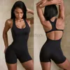 Dresowe dresy dla kobiet płynne Jumpsuits Sports Fitness Hip Lifting Beauty Back Dance Slim Shorts Jumpsuits Gym Trening Ubrania Kobiety 24318