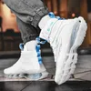 HBP Non-Brand Explosive high-top Chinese Longfei woven blade sneakers Fashion trendy mens sport shoes