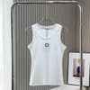 Pdara Luxury Designer Women's Knits Tees Tanks T-Shirt Summer Fashion Brands Sexy Navel Camis Embroidered Print Ribbed Cotton Tank Top Shirts Dresses