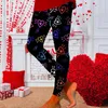 Kvinnors leggings Valentine Print träning Yoga Casual Comfort at Home Womens Nylon