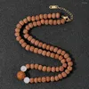 قلادة قلادة Oaiite خمر 108 Mala Bodhi Necklace Women Bededy Crystal Fashion Fashion Buddhist Jewelry Handmade Heald