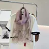 Scarves Shawl Large Beach Silk Wool Scarf For Women Embroidery Female Foulard Stoles Pashmina Long Lady Hijab Wraps