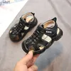 Sandalen Baby Shoe0-3 Jaar Kid Schoen Zomer Peuter Jongen Sandalen Leren Zachte Zool Prewalker Casual Strand Schoen voor Kinderen Sport SandalenC24318