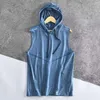 Mens Tracksuits Tech Designer Hooded Tank Top Summer Thin Vest Sleeveless T-shirts Snabbtorkning Löst sport Huvvästar Jumper Pullover Jersey Sport Tops Fitness