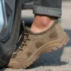 Bottes Chaussures de sécurité de travail pour hommes Antipuncture baskets de travail masculines Chaussures de travail masculin Boots Boots légers Chaussures hommes Bottes de sécurité
