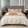 tröstare set sängkläder sängkläder set designer ljus lyx feng shui tvättar bomull fyrdelad sommar sängkläder tredelar fast färg lakan