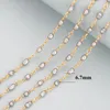 Gufeather C71Jewelry Accessoriespass Reachnickel Free18k Gold Platednatural Stone Pearlbeadsdiy Chain Necklace1m/Lot 240315