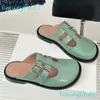 Campo Mary Jane Mule Kalfsleer Dames Muiltjes Designer Dames Slippers EU 35-40 Zomer luxe schoenen Topkwaliteit Hoge hakken Hoge hakken Muiltjes Pumps Geborstelde kuit