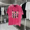Nya Paris Mens T Shirt Designer Vintage Washed Tees Summer Street Casual Shirt Short Sleeve Polos Tops