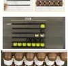 6PCS Coffee Capsule Storage Shelf Magnetic Stickers Dual use Space Saving Wall Hanging fFree Punch Coffee Storage Strip 240307