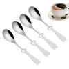 Cucharas de café de acero inoxidable, cuchara agitadora en forma de corazón, tenedor de fruta, postre, cuchara para helado, vajilla, juego de cubiertos