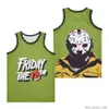 Movie Basketball Voorhees Jason Friday The 13th Jersey FRIDAY CRYSTAL LAKE Herren für Sportfans Atmungsaktive Stickerei und Nähte aus reiner Baumwolle Teamfarbe Schwarz Retro