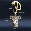 Jesus Cross 14k Yellow Gold Pendant Necklace for Women/Men Religious Christian Necklaces Jewelry collier