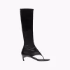 Boots 2023 Nouveau été du genou long bottes longues minces talons hauts sandales sexy chaussures de femmes sexy noir jaune blanc brun gros taille 43