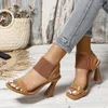 Sandalen Stricken High Heels Frauen Offene spitze Hausschuhe Sommer 2024 Trend Kleid Slingback Schuhe Party Flip-Flops Pumps Femme Rutschen