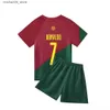 Jerseys 22-23 Portugal Home No. 7 Cairo National Team Football Jersey Mens Uniforme Jersey Jersey Childrens 14-2xl Q240318