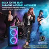 Portable Speakers IPX6 Waterproof Portable Party Loud Wireless Speaker with Deep Bass/110dB Huge Sound/DSP Karaoke Outdoor Boombox 24318