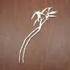 Hair Clips Vintage Metal Chinese Style Coiled Bamboo Leaf Stick Elegant Daily Styling Decoration For Women