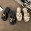 Slippers All-Match Match Fashion Sandals سميكة الصندل الصيفية الصيفية غير الرسمية الأحذية الشاطئية فارغة 2024