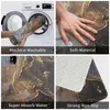 Carpets Non-slip Doormat Luxury Black Gold Glitter And Grey Marble Bath Bedroom Mat Welcome Carpet Flannel Pattern Decor