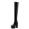 Boots Punk القوطية الكناك الكثيفة Overtheknee Boots Women Platfor