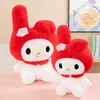 Wholesale cute red hat rabbit plush toys children's games playmates holiday gifts room decoration claw machine prizes kid birthday christmas gifts