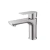 Robinets d'évier de salle de bains en acier inoxydable, pistolet gris, lavabo d'eau froide et d'eau, lavage des mains, visage sur la plate-forme pour