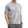 Hommes été haut en coton couleur unie T-shirt col rond vêtements pour hommes grande taille M à 5XL 240318