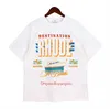 2024 Rhudes Summer Mens T Shirt Designer Luxury Tshirt Street Board Ins Spring Shirts男性