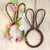 Party Decoration Rattan Easter Wedding Pendant Handcraft Ears DIY Ornaments Home Decor Spring