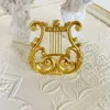 Brooches Vintage Golden Harp Brooch Jewelry Musical Suit Pin Classical Elegance Art Corsage For Cardigan Sweater Retro Gift