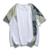 Men's T-Shirts Retro Ethnic Style T-shirt Mens Harajuku Pattern Printed Patch Work T-shirt Summer Hip Hop Cotton Casual Loose O-Neck Unisex T-shirt J240316
