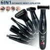 6 I 1 Female Electric Epilator Women Body Face multifunktionell rakmannen Intime Area Precision Shaver Beard Trimmer 240305