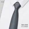 Designer Tie Black Silver Gray Korean Version of Wedding Grooms Formal Attire Business Dress Zipper Free Lazy Mans One Pull Mens 6cm {category}