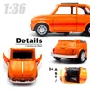 Diecast Model Cars 1 36 Alloy Vintage Diecast Car Model Fiat Mini Classic Pull Back Car Model Miniature Vehicle Replica For Collection Giftl2403