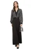 Women's Runway Jumpsuits& Rompers V Neck Long Sleeves Polka Dots Printed Wide Leg Elegant Fashion Pants