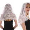 Lenços Lace Mantilla Véu Macio e Confortável 2 Cores Preto Branco Rosa Espanhola para Cobertura de Cabeça D